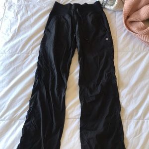 dark grey/black lululemon sweatpants